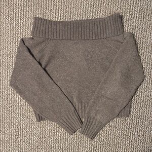 Hollister Off-the-Shoulder Brown Sweater